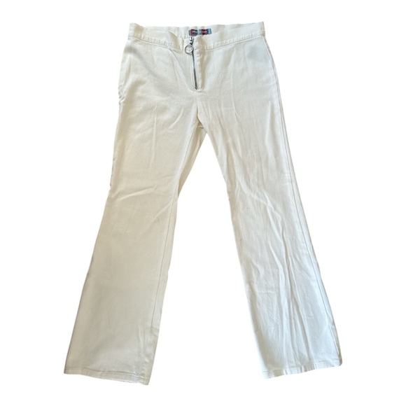 Urban Outfitters Pants - Urban Outfitters White Wide Leg Pants Zip Front Size 4